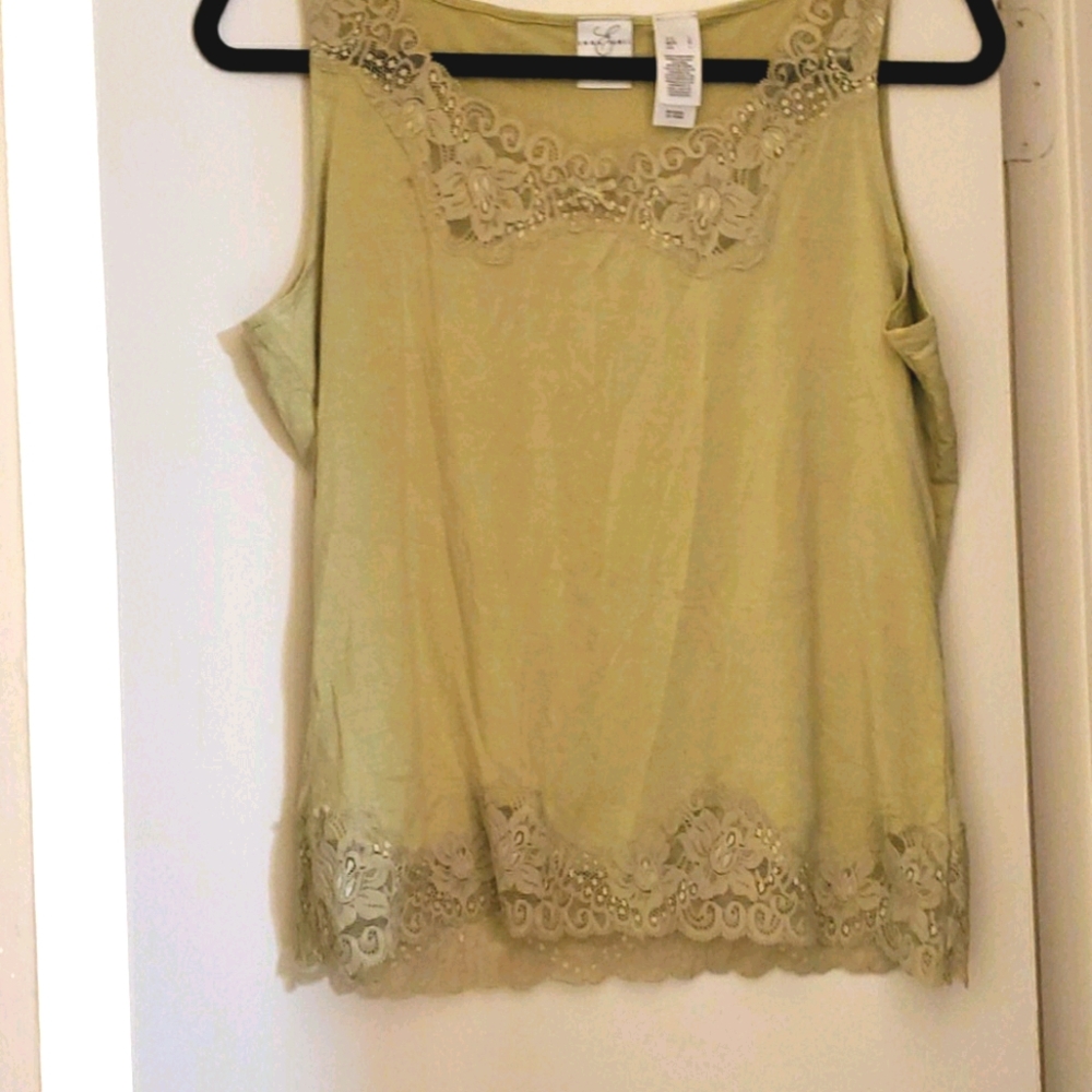 green Emma James large pajama top